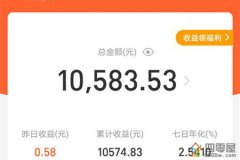 余额宝1万一天收益多少？放1000元一天收益多少