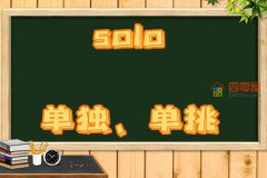 solo是什么意思「中文解释」