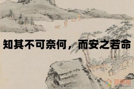 知其不可奈何而安之若命什么意思？